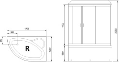 Royal Bath Душевая кабина ALP RB 170ALP-T-R/b/g 170x100 R стекло прозрачное профиль белый – фотография-2