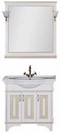 Aquanet Мебель для ванной Валенса 90 белый краколет/золото (182822) – фотография-3