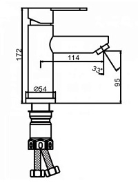 Frap Смеситель для раковины H801-6 F10801-6 черный – фотография-3