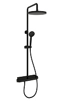 Sancos Душевая система Teo с термостатом черный SC11002MB