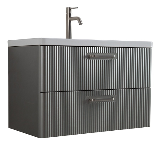 BelBagno Тумба под раковину Due 80 без ручек подвесная Сатин – фото-1