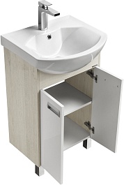 Акватон Тумба под раковину Бекка Pro 50 белая/дуб сомерсет – фотография-3