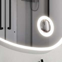 Am.Pm Зеркало Func 100x80 с подсветкой и увеличительным зеркальцем – фотография-6