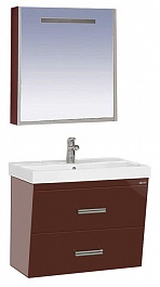 Misty Мебель для ванной Джулия QVATRO 75 конус коричневая – фотография-1