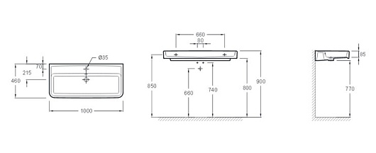 Jacob Delafon Тумба с раковиной "Replay 100"  белая – фотография-6