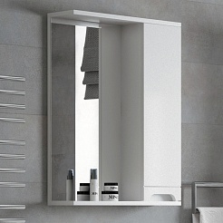 Corozo Зеркальный шкаф Лея 60 белый – фотография-4