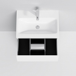 Am.Pm Мебель для ванной Gem 60 белая глянцевая, напольная, с 2 ящиками – фотография-11
