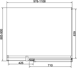 Vincea Душевой уголок Extenza 100/110x90 VSR-4EX101190CL профиль хром стекло прозрачное – фотография-5