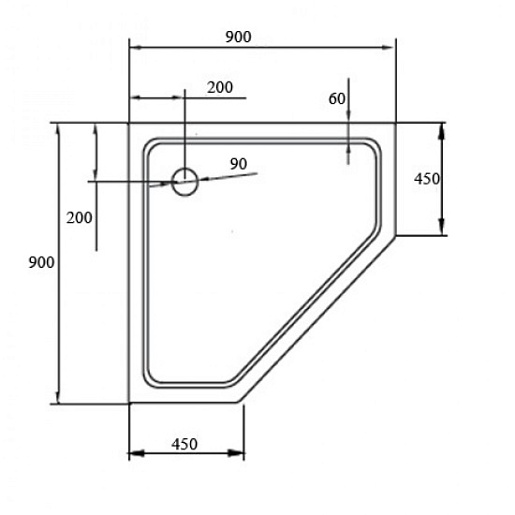 Cezares Душевой поддон TRAY-S-P-90-13-W – фотография-2