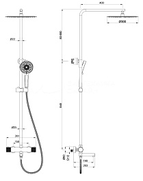Oliveeka Душевая система Y OL-739902-BN никель матовый – фотография-2