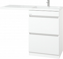 Onika Мебель для ванной Милтон 120 R под стиральную машину белая – фотография-7