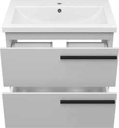 Misty Тумба под раковину Ненси 70 подвесная серая матовая – фотография-3