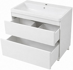 Vivon Тумба с раковиной Atwood 80 напольная белая матовая – фотография-5