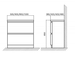 BelBagno Тумба с раковиной напольная ENERGIA 60 Bianco Lucido – фотография-7
