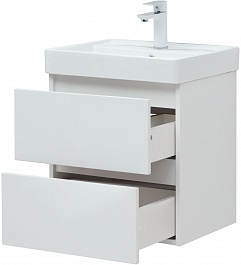 Aquanet Мебель для ванной Вега 50 подвесная белая глянцевая – фотография-17