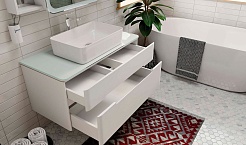 Jorno Тумба под раковину Bosko 100 белая Bos.01.100/P/W подвесная – фотография-5