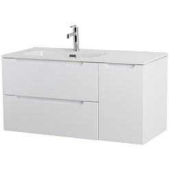 BelBagno Тумба под раковину Etna 100 L подвесная Bianco Lucido – фотография-3