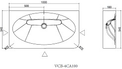 Vincea Раковина мебельная Caprise 100 VCB-4CA100MWG белая/серая матовая – фотография-4
