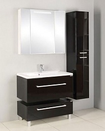 Акватон Мебель для ванной Мадрид 80 М-1 ZSH черная – фотография-1