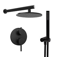 Paini Смеситель для ванны и душа Cox 78PZ690TH с термостатом, встраиваемый, брашированный чёрный