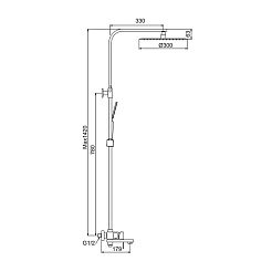 Frap Душевая стойка H802 F24802-1 сатин – фотография-2