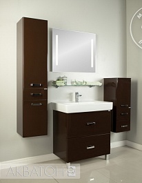 Акватон Мебель для ванной "Америна 80 Н" коричневая – фотография-2