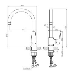 Tokito Смеситель для кухни TOYAMA хром TOK-TOY-1013 – фотография-6