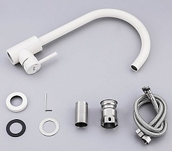 Frap Смеситель для кухни F40899-1 белый – фотография-2