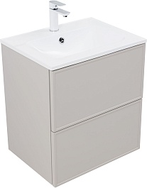 Aquanet Мебель для ванной Арт 60 подвесная бежевая матовая – фотография-6
