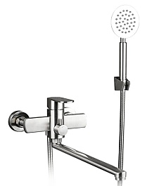 Frap Смеситель для ванны F22805 сатин – фотография-1