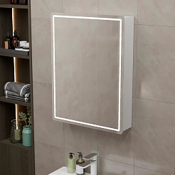 Mixline Зеркальный шкаф Вектор 60 белый – фотография-5