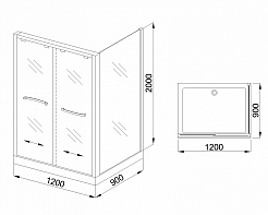 Royal Bath Душевой уголок RB-L-2011 1200x900x2000 L – фотография-2