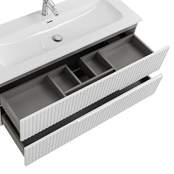 Cezares Тумба с раковиной Duet-N 120 подвесная CZR-8073-120 Bianco Opaco – фотография-3