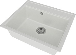 Teymi Мойка кухонная Lori Maxi 60 кварцевая белая матовая – фотография-2