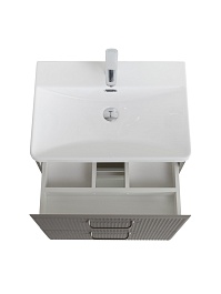 BelBagno Тумба с раковиной Due 60 подвесная Сатин ручки Матовый атласный никель – фотография-14