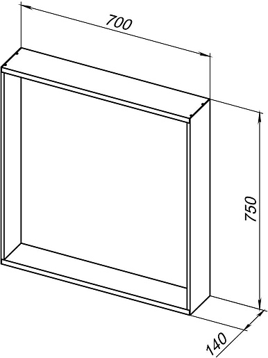 Allen Brau Зеркало Reality 70 1.32017.BB черный браш – картинка-5