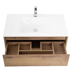 BelBagno Тумба с раковиной Kraft 100 подвесная Rovere tabacco – фотография-8