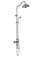 Aquatek Душевая система Классик AQ2543CR с термостатом, хром