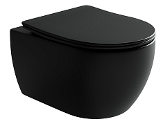 Ceramicanova Подвесной унитаз Play Rimless CN3001MB чёрный матовый
