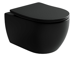 Ceramicanova Подвесной унитаз Play Rimless CN3001MB чёрный матовый – фотография-1