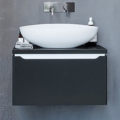 Mixline Тумба под раковину Виктория 60 подвесная графит софт – фотография-3