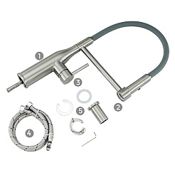 Gappo Смеситель для кухни G4398-55 сатин – фотография-2