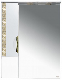 Misty Зеркало-шкаф Престиж 70 L белый/золотая патина – фотография-1