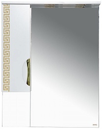 Misty Зеркало-шкаф Престиж 70 L белый/золотая патина – фотография-1