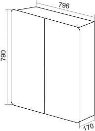 Mixline Мебель для ванной Вектор 80 Марго подвесная белая – фотография-17