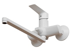 Mixline Смеситель для ванны и раковины 35k ML15-02W белый – фотография-2