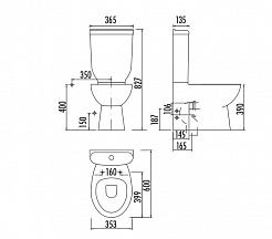 Creavit Унитаз Sedef SD318 с биде – фотография-2