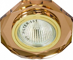 Feron Встраиваемый светильник Декоративное стекло 8020-2 коричневый, золото – фотография-1