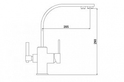 Zorg Смеситель для кухни "Clean Water ZR 332 YF" ЧЕРНЫЙ МЕТАЛЛИК – фотография-2