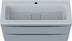 Vivon Тумба под раковину Ostin 90 подвесная серая матовая – фотография-2